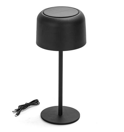 Solopladelig bordlampe - 3,4W 3000K (TouchDæmpning) IP54 / Sort