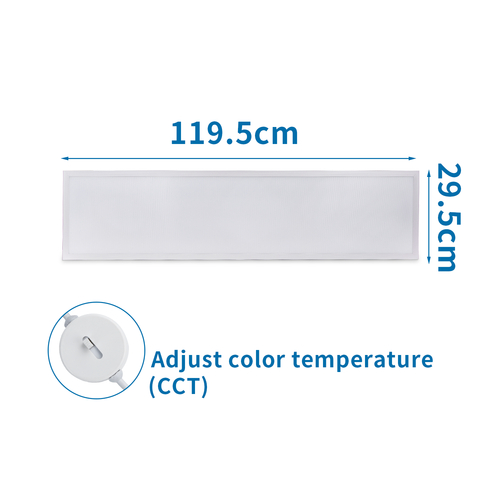 LED E5 BAGBELYST LED-panel 32W CCT-SKIFT - Størrelse: 295*1195*30mm/MÆLKEHVID/1,5m LEDNING/MED STIK, UGR<19