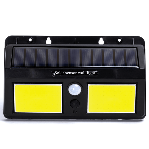 Solcelle Væglampe m. Sensor - Områdebelysning - COB - Enkelt sidet belysning - Stor - 6500K
