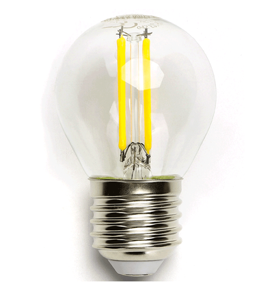 LED filament pære - G45 E27 8W 6500K klar