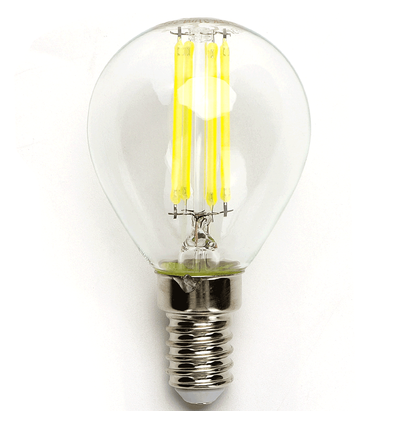 LED filament pære G45 - E14 8W 6500K - klar
