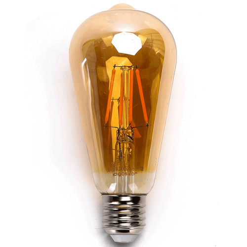 LED Filament pære ST64 E27 - 10W 2200K - Amber - 6 stk.