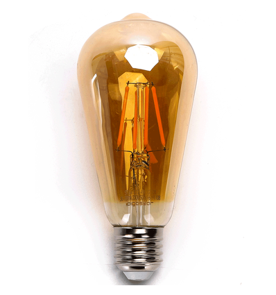 LED Filament pære ST64 E27 - 10W 2200K - Amber - 6 stk.