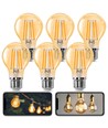 LED filament pære A60 - E27 10W 2200K/AMBER - 6 stk.