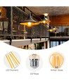 LED filament pære A60 - E27 10W 2200K/AMBER - 6 stk.