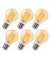 LED filament pære A60 - E27 10W 2200K/AMBER - 6 stk.