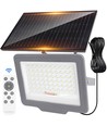 LED projektør med solpanel - opdelt - 07 - 2M kabel - 200W - 2000LM - 6500K - 15W 15Ah