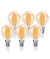 LED Filament G45 E14 6W 2200K/Amber/6stk