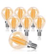 LED Filament G45 E14 6W 2200K/Amber/6stk