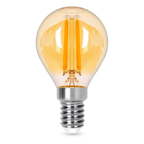 LED Filament G45 E14 6W 2200K/Amber/6stk