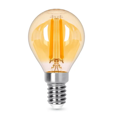 LED Filament G45 E14 6W 2200K/Amber/6stk