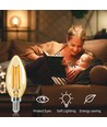 LED filament pære C35 E14 6W 2200K/amber - 6 stk