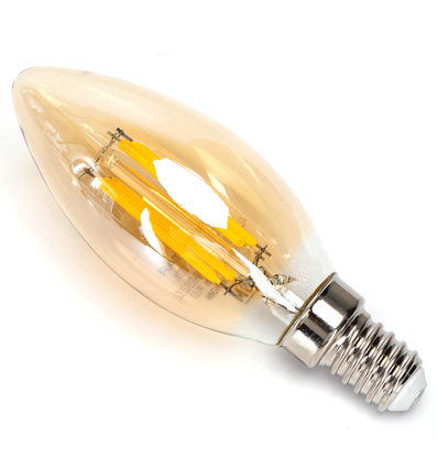 LED filament pære C35 E14 6W 2200K/amber - 6 stk