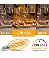 LED filament pære C35 E14 6W 2200K/amber - 6 stk