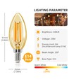 LED filament pære C35 E14 6W 2200K/amber - 6 stk