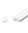 Aluprofil til LED strip - 2m - Hvid