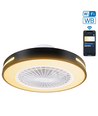 WB SMART LED LOFTLAMPE MED VENTILATOR - 55W(DC Motor15W+LED40W)CCT/SORT HVID/INFRARED FJERNBETJENING/6 HASTIGHEDER