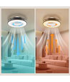 WB SMART LED LOFTLAMPE MED VENTILATOR - 55W(DC Motor15W+LED40W)CCT/SORT HVID/INFRARED FJERNBETJENING/6 HASTIGHEDER