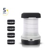 LED CAMPINGLAMP GRÅ MED KROG - 3*AA BATTERIER