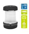 LED CAMPINGLAMP GRÅ MED KROG - 3*AA BATTERIER