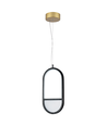 LED PENDUL LYS TRÆK ALUMINIUM OVAL - 13,5W 2700K