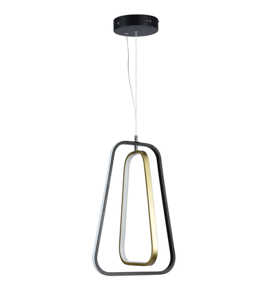 LED Pendellampe Træk Aluminium med Dobbelt Ringe - 36W 6500K
