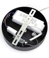 LED Pendellampe Træk Aluminium med Dobbelt Ringe - 36W 6500K