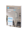 LED Pendellampe Træk Aluminium med Dobbelt Ringe - 36W 6500K