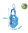 Bærbar vandflaske - L7,5*B7*H18CM - Blå - 280ML