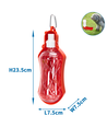 Bærbar vandflaske - L7,5*B7*H23,5CM - rød - 518ML