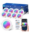 BLUETOOTH MESH SMART LED E6 - LED BAGBELYST Indbygningsspot 3W RGB+CCT/8 stk