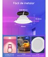 BLUETOOTH MESH SMART LED E6 - LED BAGBELYST Indbygningsspot 3W RGB+CCT/8 stk