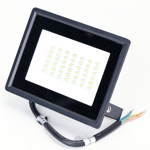 LED Projektør - 05 - Glasdæksel - Sort - 30W - 4000K - 22,5 cm