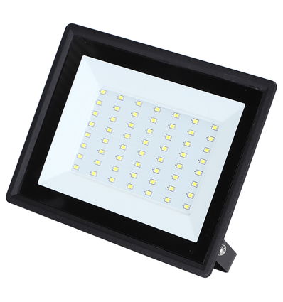 LED Projektør - 05 - Glasdæksel - Sort - 50W - 4000K - 22,5 cm