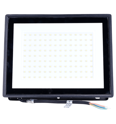 LED projektør - 05 - glasdæksel - sort - 100W - 4000K - 22,5 cm