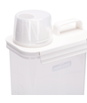 Opbevaringstank til dyrefoder - 2,5L*2 stk. L14*B8*H30CM Transparent/Hvid