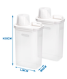 Opbevaringstank til dyrefoder - 2,5L*2 stk. L14*B8*H30CM Transparent/Hvid