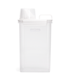 Opbevaringstank til dyrefoder - 2,5L*2 stk. L14*B8*H30CM Transparent/Hvid