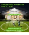 LED Projektør med Glashus - Hvid, 30W, 4000K, 22,5 cm, med Sensor