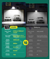 LED projektør - solpanel - split - 08 - 2m ledning - 80W - 6500K - sensor