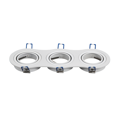 Indbygningsspot uden fatning - Hvid, 3 spots, uden lyskilder