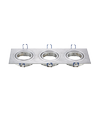 Indbygningsspot uden fatning - Aluminium, 3 spots, firkantet