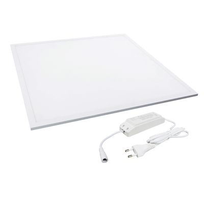 LED E5 40W 6500K Panel - 595x595x8mm - Hvid - 1,5m Kabel med Stik - Kulør : Kold