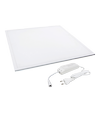 LED E5 Panel, 40W, 3000K, 595x595x8mm, Hvid, 1.5m Ledning, Stik, UGR19