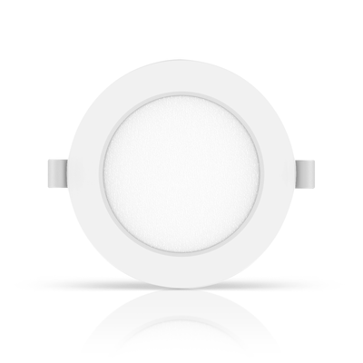 LED Downlight Pro, Indbygget Rund 6W - Klar/Koldt Hvid 6500K, Mat Hvid, Plast, Ø118mm - Kulør : Kold