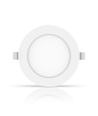 LED Downlight Pro, Indbygget Rund 6W - Klar/Koldt Hvid 6500K, Mat Hvid, Plast, Ø118mm