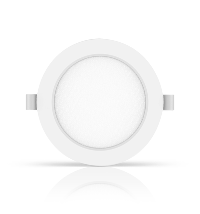 LED Downlight Pro, Indbygning Rund 9W - Varm Hvid 3000K, Mat Hvid, Plast, Ø145mm