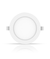 LED Downlight Pro, Indbygget Rund 9W - Naturlig Hvid 4000K, Mat Hvid, Plast, Ø145mm