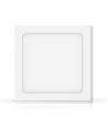 LED Downlight Pro, Firkantet Overflademonteret 12W - Kold Hvid 6500K, Mat Hvid, Plast