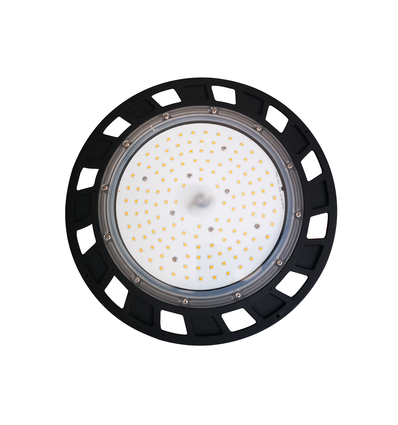 LED UFO High Bay, 100W - Mean Well driver, Naturlig Hvid 4000K, Vandtæt IP65, Aluminium